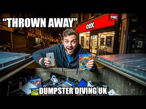 Dumpster Diving For Hidden Treasures! UK HIGH STREETS