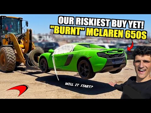 We Bought a Salvage McLaren 650s at Auction with MYSTERY “Fire Damage” CHEAP!