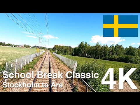 4K CABVIEW: Beautiful ride to the north of Sweden (Stockholm to Åre)