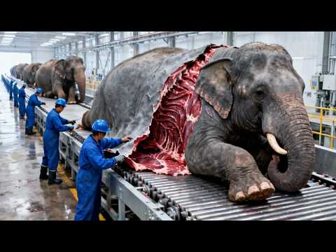 Inside the Giant Elephant Facility: How Massive Herds Are Managed at Industrial Scale (Full Process)