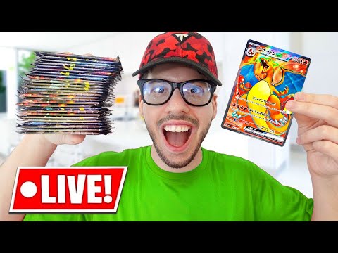 PACK PARTY! Opening 340 Pokemon Packs for Charizard! (Live Stream)