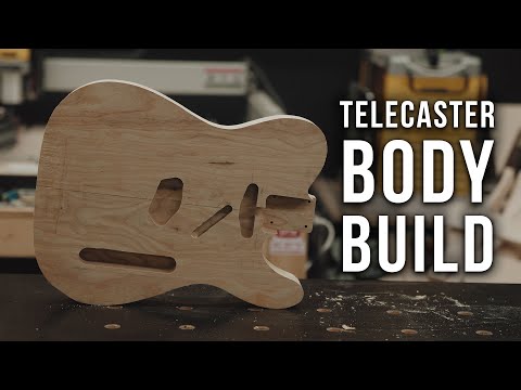 Making a Telecaster Style Guitar Body with Templates (Woodshop #asmr)