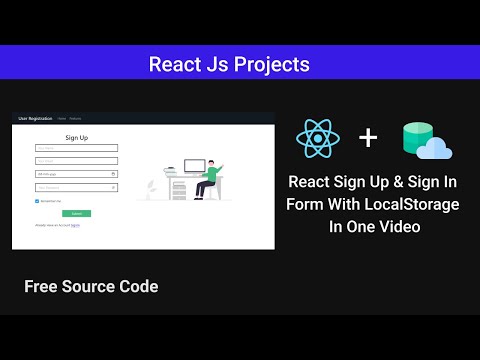 React Js Sign Up & Sign In Form With LocalStorage In One Video II ReactJs Projects  @HarshPathakNV