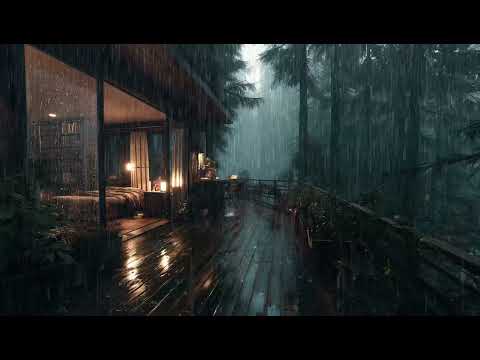 Soft Rain Surrounding a Cabin in the Woods 🌧 | Sleep Instantly with Nature Sounds