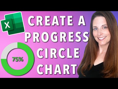 How to Create a Progress Circle Chart in Excel - Dynamically Display Percentage of Completion