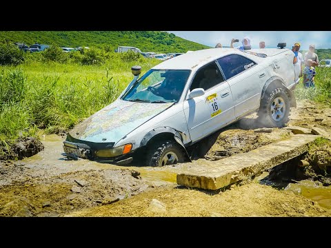 TOYOTA MARK II дает всем прикурить НА БЕЗДОРОЖЬЕ! БЕСПОМОЩНЫЕ ДЖИПЫ