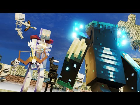 CREAKING ARMY vs HEROBRINE | Warden vs Mutant Skeleton Army - (Minecraft Animation Movie)