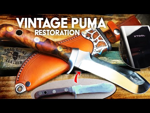 Restoring a vintage German "White Hunter" knife & sheath w/the xTool F2 Ultra