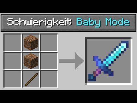 Minecraft im BABY MODE durchspielen! (extrem einfach)