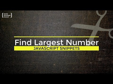 Find the largest number in an array JavaScript Tutorial