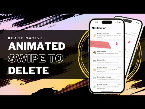 Create React Native Animated Swipe to Delete