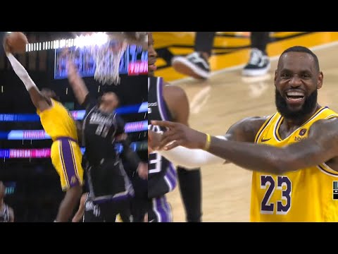 LeBron James filthiest poster dunk on Alex Len and laughs at him 😭