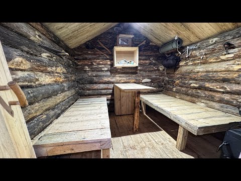 24 Hour WINTER CAMPING in a Cabin UNDERGROUND! A Night ALONE In A Cozy TINY DUGOUT