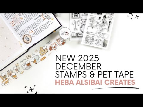 New Heba Creates Stamps & PET Tape | December 2025 Daily Journal Process