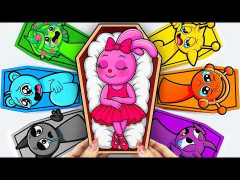 💖Paper DIY💖All SPRUNKI Coffin Box BLIND BOX Unboxing | HELP Pinki | How To Make Blind Bag ASMR