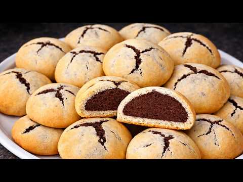 No Butter! 15-Minute Melt-in-Your-Mouth Cookies🍪Chocolate Vanilla Crackle Cookies