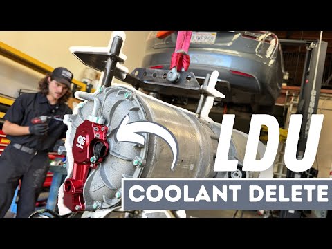 Tesla Large Drive Unit (LDU) Coolant Delete! Rerouting Coolant To Protect From Disaster