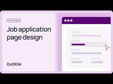 Job application table: Getting started with Bubble (Lesson 6.5)