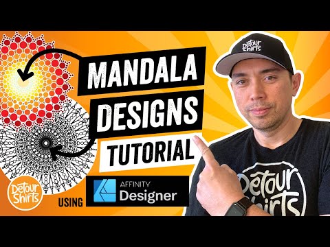 Mandala Art Step by Step Tutorial in Affinity Designer | How to Draw Mandala Lines & Mandala Dotted