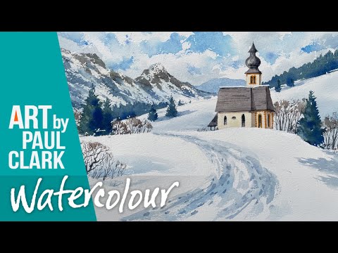 How to paint an Austrian Mountain Scene in Watercolour