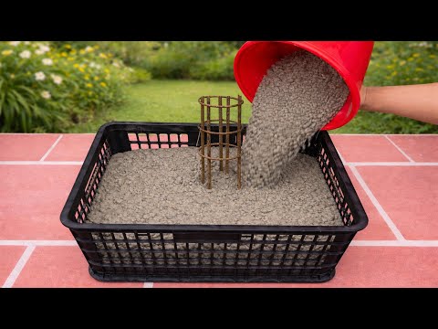Millions of people don't know this secret! Just pour cement into a plastic basket see what happens.