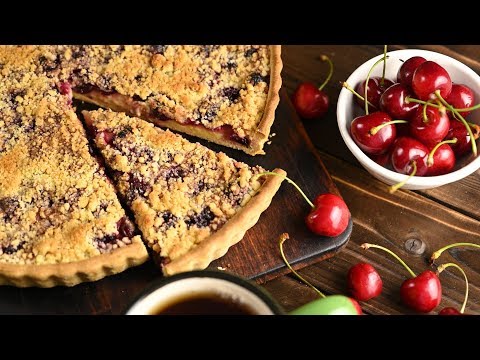 Вот так я готовою вишневый пирог. Простой рецепт.