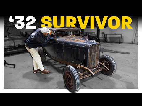 Rust Repair on this Severely Damaged ’32 Roof - Continuing the 1932 Survivor Chop!