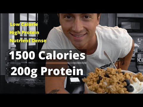 Full Day Of Eating Low Calorie High Protein Meals - 1500 calories 200g protein