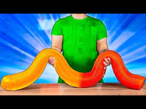 Riesiger 66-Pfund Gummiwurm | So bauen Sie das größte DIY-Gummiwurm der Welt von VANZAI