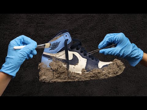 ASMR - CLEANING JORDANS!