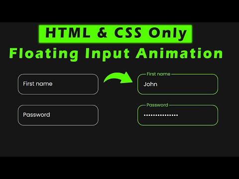 Modern Floating Input Form Design | HTML & CSS Only 