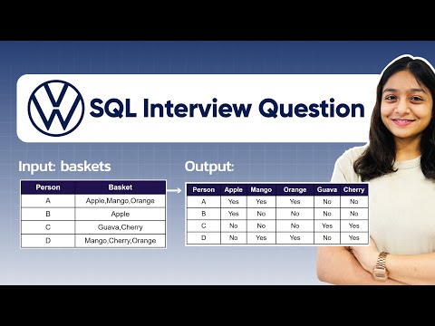 SQL Question Asked at Volkswagen | SQL Interview Preparation
