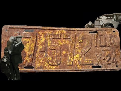 Miserably Rusted 1924 Idaho Plate - Restoration