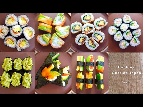 Simple & Easy Sushi at home 🍣  6 + 1 ideas