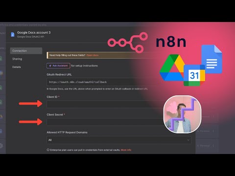 How to link n8n & Google Drive/Docs/Calendar..