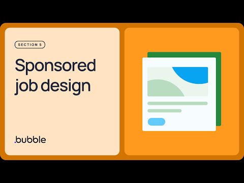 Job & sponsored card design: Getting started with Bubble (Lesson 5.4)
