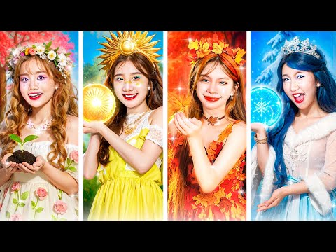 أزياء الفصول الأربعة: الربيع، الصيف، الخريف، والشتاء! عندما تصبح الفصول إنسانية