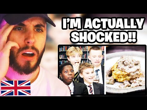 Brit Reacts to British Highschoolers Try Biscuits and Gravy for the First Time!