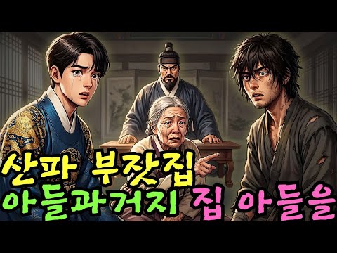 👌잠자기전 듣는 옛날이야기 1시|산파, 부잣집 아들과 거지 집 아들을 바꾸다… 18년 후 눈물 속 진실 공개ㅣ옛날이야기 ㅣ민담 ㅣ오디오북ㅣ전설ㅣ설화 ㅣ야담