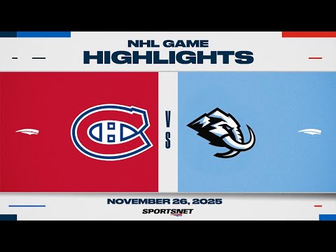 NHL Highlights | Canadiens vs. Mammoth - November 26, 2025