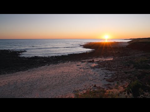Full Un-Looped Sunset on the Beach with Gentle Ocean Waves | Relaxing ASMR for Deep Sleep | 3H in 4K