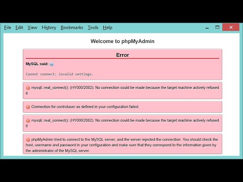 [FIXED] phpMyAdmin Error: No connection could be made because the target machine actively refused it