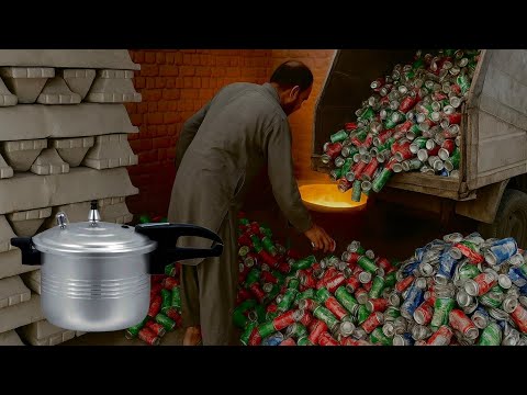 Aluminium Canes Recycling to Incredible Creation of Pressure Cooker // How they Do It?
