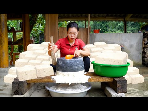 Making HANDMADE TOFU with Traditional Family Recipe to Sell at the Market | Cooking and Harvesting