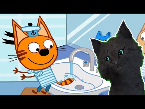 ДЕНЬ С ТРЕМЯ КОТАМИ КУПАЕМ КОРЖИКА И СЧИТАЕМ НА КАССЕ С ГОВОРЯЩИМ СУПЕР КОТОМ Развивающие игры