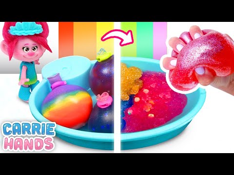 Trolls Poppy & Branch Open Colorful Squishies & Make Cute DIY Bracelets | Craft Videos For Kids