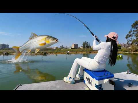 美女用百萬利息換取釣費，老闆以為賺發了！當我狂拽百斤巨鰱時，老闆頓時後悔了！ 【女釣友微微】