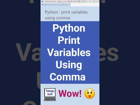 Print variables using comma in Python in Telugu 🤔 #shorts #python #coding #telugu