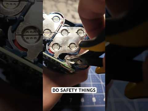 I took apart a big battery from a lawnmower.