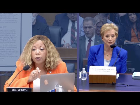 "Every American should be concerned while you remain the Secretary of Education."